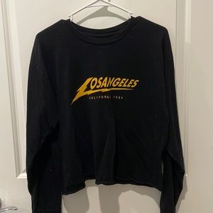 Los Angeles Long Sleeve Crop Top. Size :One Size